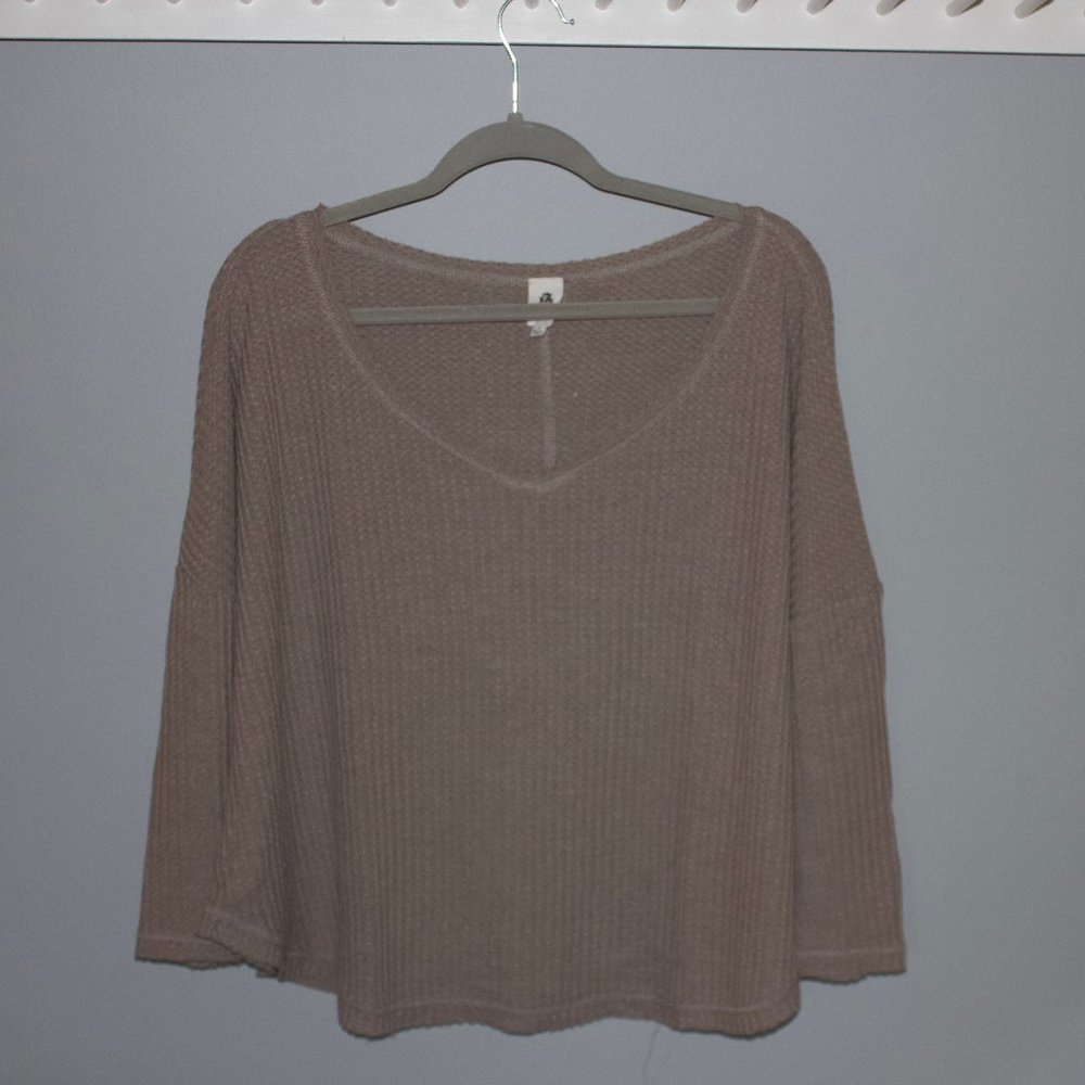 Waffle Long Sleeve Tee Gray